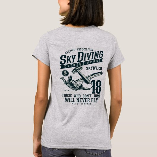 スカイダイビング エクストリーム スポーツ Tシャツ (裏面)