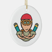 スカイダイビング セラミックオーナメント (右)