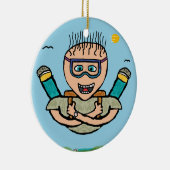 スカイダイビング セラミックオーナメント (右)