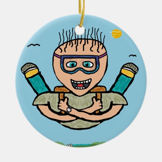 スカイダイビング セラミックオーナメント (正面)