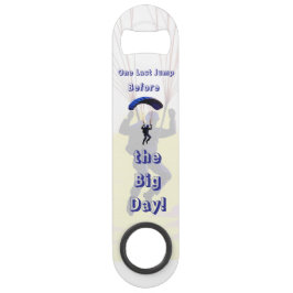 スカイダイビング バチェラーパーティー 面白いアドベンチャーテーマ スピード栓抜き