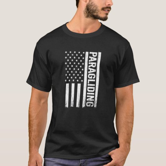 スカイダイビング+パラグライダー+アメリカのユーモア Tシャツ (正面)