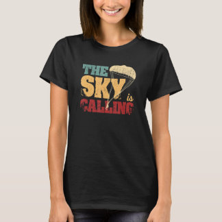 スカイダイビング パラシューティング アドレナリン ジャンピング 空へ Tシャツ