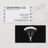 スカイダイビング パンチカード ロイヤリティカード (正面/裏面)