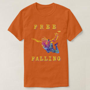 スカイダイビング フリーフォール エクストリームスポーツ 抽象的なジャンプ Tシャツ