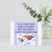 スカイダイビング ポストカード (スタンド正面)