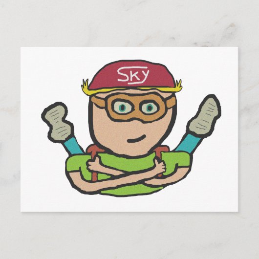 スカイダイビング ポストカード (正面)