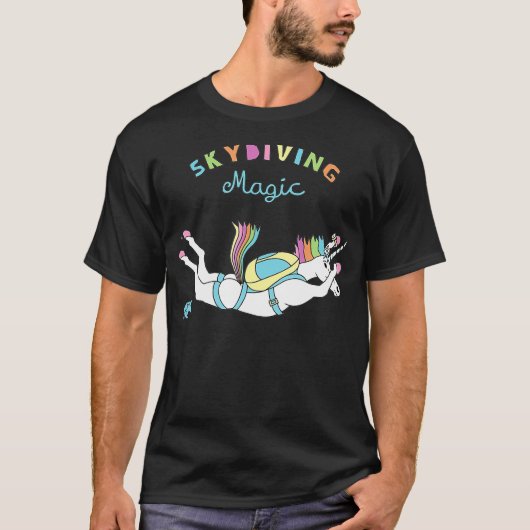 スカイダイビング・マジック・ユニコーン Tシャツ (正面)