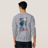 スカイダイビング - 雲の上の自由を感じる | メンズ スウェットシャツ (裏面フル)