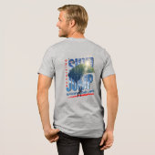 スカイダイビング - 雲の上の自由を感じる | メンズ トライブレンドTシャツ (フル背面)