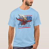 スカイダイビング - 雲の上の自由を感じる | 大人向け Tシャツ (正面)