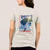 スカイダイビング-雲の上の自由を感じる | 女性向け トライブレンドＴシャツ (裏面)
