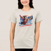 スカイダイビング-雲の上の自由を感じる | 女性向け トライブレンドＴシャツ (正面)