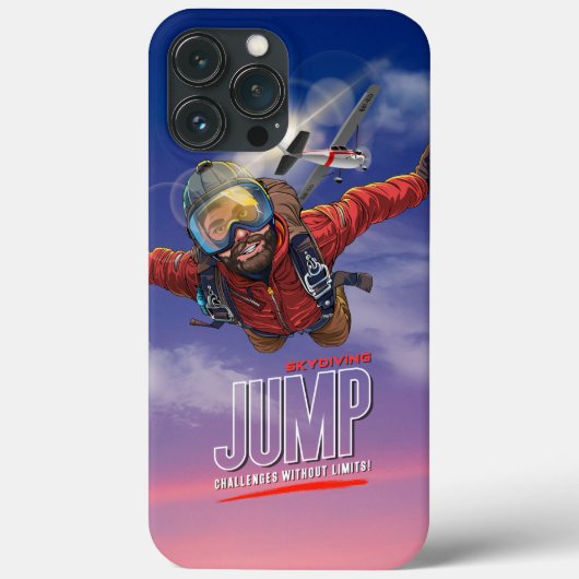スカイダイビング - 雲の上の自由を感じる (男性用) Case-Mate iPhoneケース (裏面)