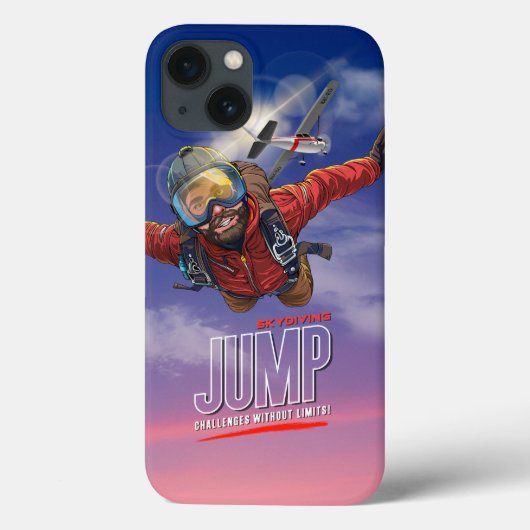 スカイダイビング - 雲の上の自由を感じる (男性用) Case-Mate iPhoneケース (裏面)