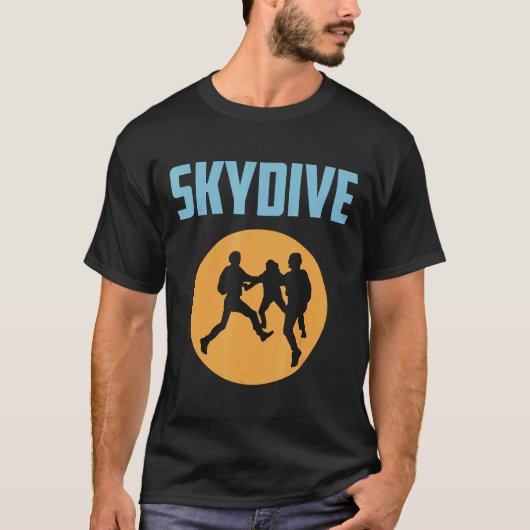 スカイダイビングTシャツグラフィック おもしろい Tシャツ (正面)