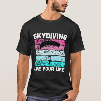 スカイダイビングTシャツ レトロカラー スカイダイビング愛好家向け Tシャツ
