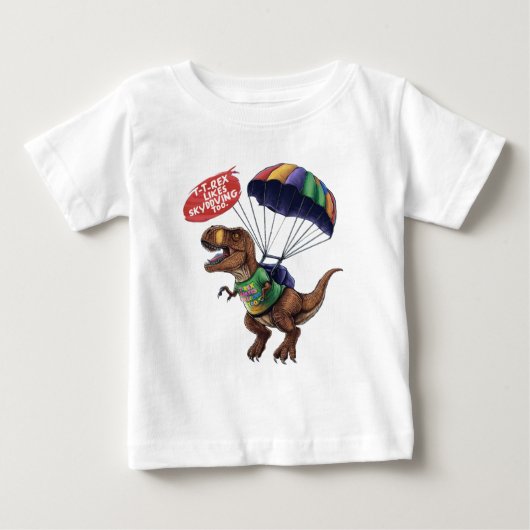 スカイダイビングTレックス ベビーTシャツ (正面)