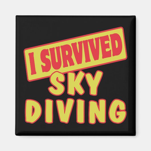 スカイダイビ生き延びング マグネット (正面)