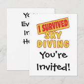スカイダイビ生き延びング 招待状 (正面/裏面)