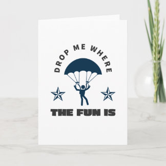 スカイダイブパラシュートジャンプパラシュート カード