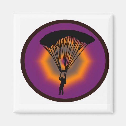 スカイダイブパープルの空 マグネット (正面)