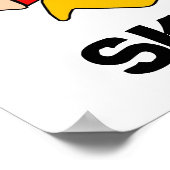 スカイダイブレッドイエロパラシュート ポスター (角)