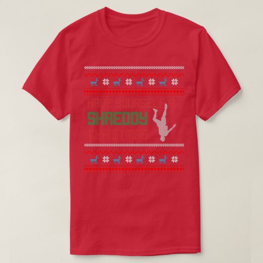 スカイダイブ醜いクリスマスアパレル Tシャツ (デザイン正面)