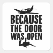 スカイダイブ |パラシュートスカイダイビングスカイダイバーギフト スクエアシール (正面)