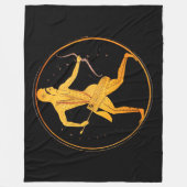 スカイティアン射手トンドギリシャの屋根裏レッド姿 フリースブランケット (正面)