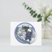 スカイテリアがボートに乗り出す ポストカード (スタンド正面)