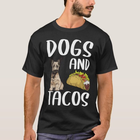 スカイテリアとタコス 犬 スカイテリア メキシコ料理 Tシャツ (正面)