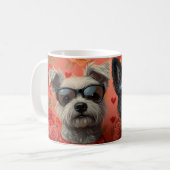 スカイテリアとハートバラバレンタインデー コーヒーマグカップ (正面左)