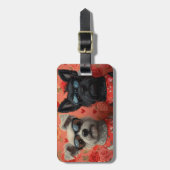 スカイテリアとハートバラバレンタインデー ラゲッジタグ (正面縦)