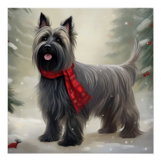 スカイテリアの犬と雪のクリスマス ポスター (正面)