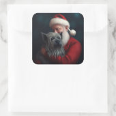 スカイテリアウィズサンタクロースフェスティバルクリスマス スクエアシール (バッグ)