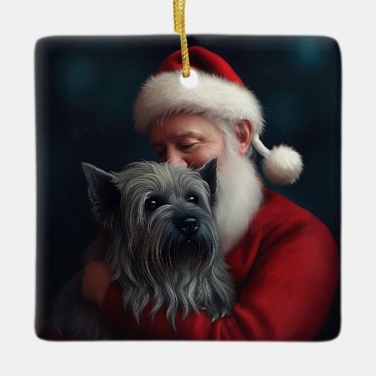 スカイテリアウィズサンタクロースフェスティバルクリスマス セラミックオーナメント (正面)