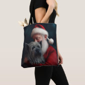 スカイテリアウィズサンタクロースフェスティバルクリスマス トートバッグ (クローズアップ)