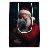 スカイテリアウィズサンタクロースフェスティバルクリスマス ミディアムペーパーバッグ (裏面)