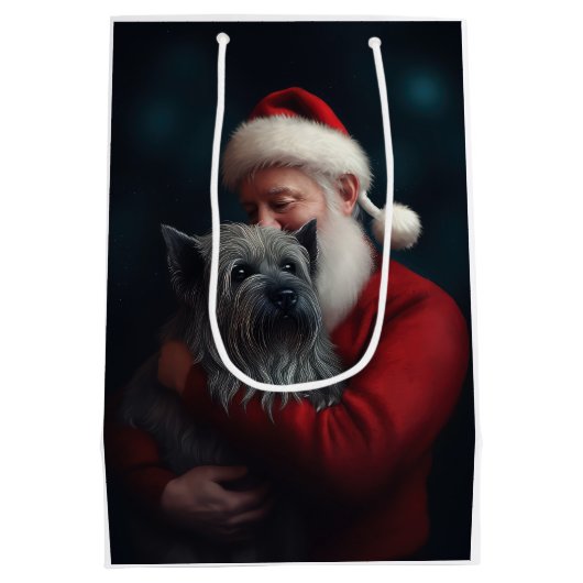 スカイテリアウィズサンタクロースフェスティバルクリスマス ミディアムペーパーバッグ (裏面)