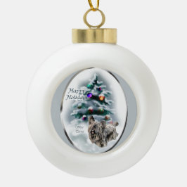 スカイテリアクリスマス セラミックボールオーナメント