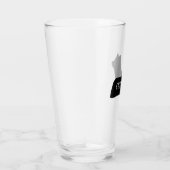 スカイテリアドッグシルエットパーソナライズされた タンブラーグラス (右)