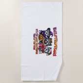 スカイテリアハロウィンサンクスギビングクリスマスクラス ビーチタオル (正面)