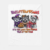 スカイテリアハロウィンサンクスギビングクリスマスクラス フリースブランケット (正面)