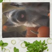 スカイテリアパピーオータムデライトカボチャ キッチンタオル (折り畳み)