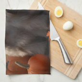 スカイテリアパピーオータムデライトカボチャ キッチンタオル (四つ折り)