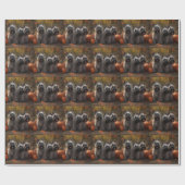 スカイテリアパピーオータムデライトカボチャ ラッピングペーパー (フラット)