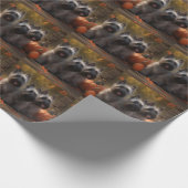 スカイテリアパピーオータムデライトカボチャ ラッピングペーパー (角)