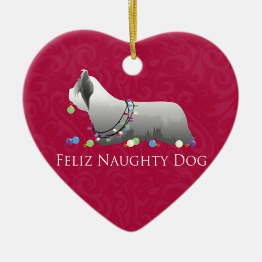 スカイテリアメリークリスマスデザイン セラミックオーナメント (正面)