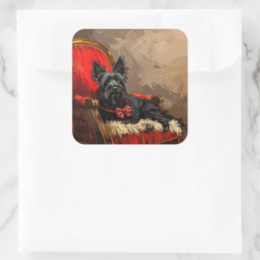 スカイテリアードッグクリスマスフェスティバル スクエアシール (バッグ)